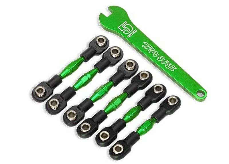 Traxxas Turnbuckles Alu grün CamberLinks 32mm v(2)/28mm h(2) Toe Lin 8341G