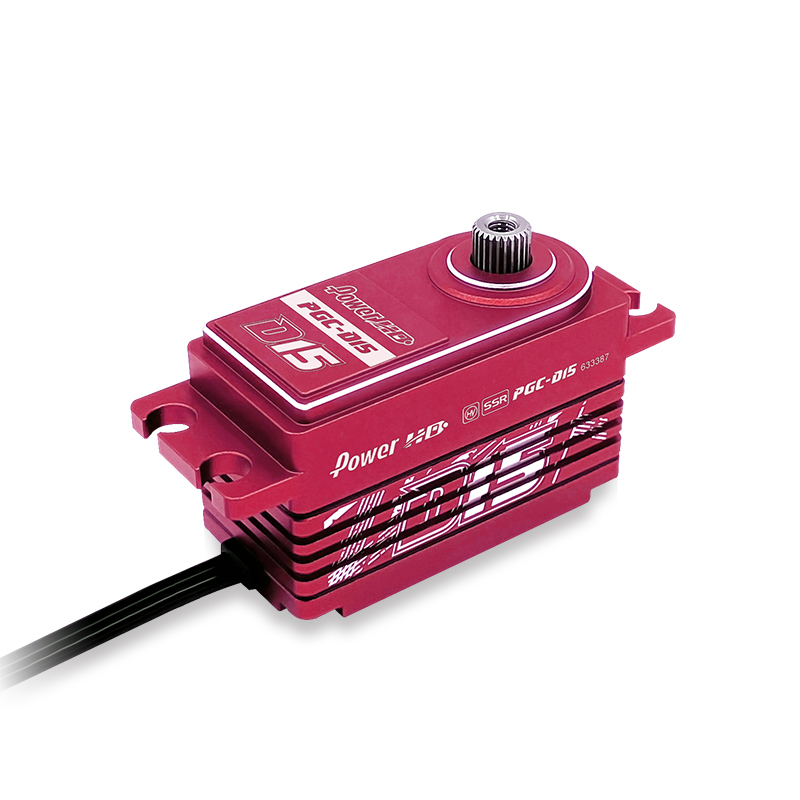 Power HD D15 Red  Low Profile Servo Alu Case  (18.0Kg/0.085S) HD-D15R
