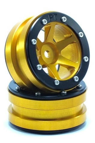 Metsafil Beadlock Wheels PT- Slingshot Gold/Schwarz 1.9 (2 St.) MT0030GOB