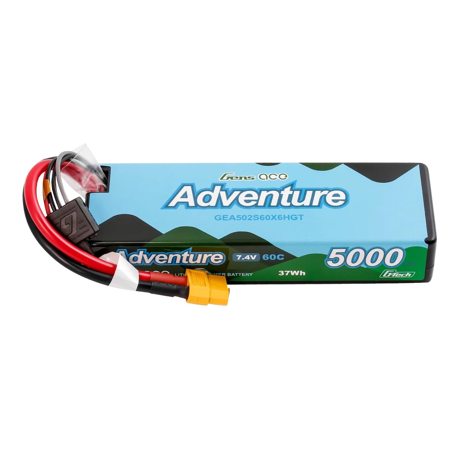 Gens Ace Adventure G-Tech 5000mAh 2S1P 7.4V 60C Lipo Akku XT60 GEA502S60X6HGT