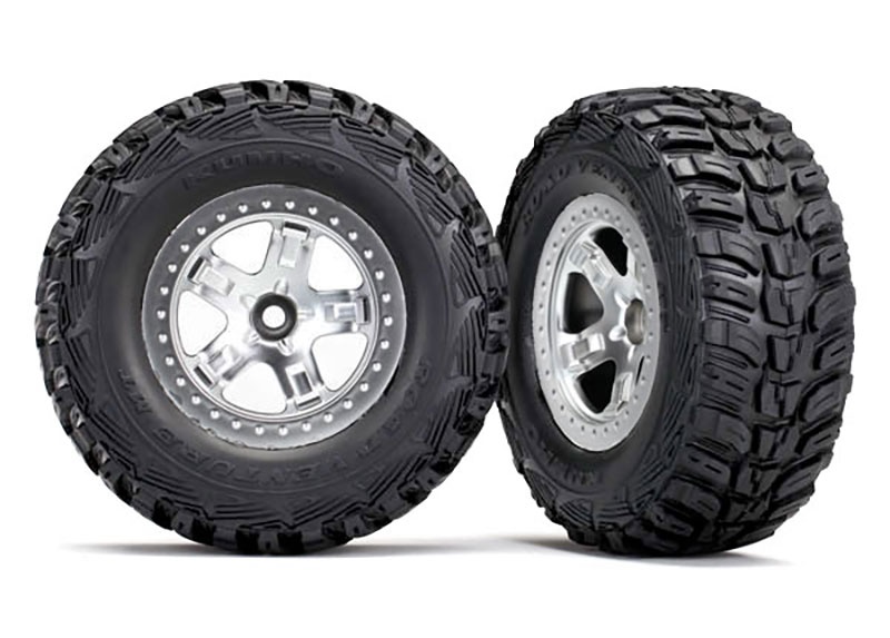 Traxxas Kumho Reifen auf Felgen satin-chrom vorne (2) Slash 2WD&VXL, Raptor 5881X