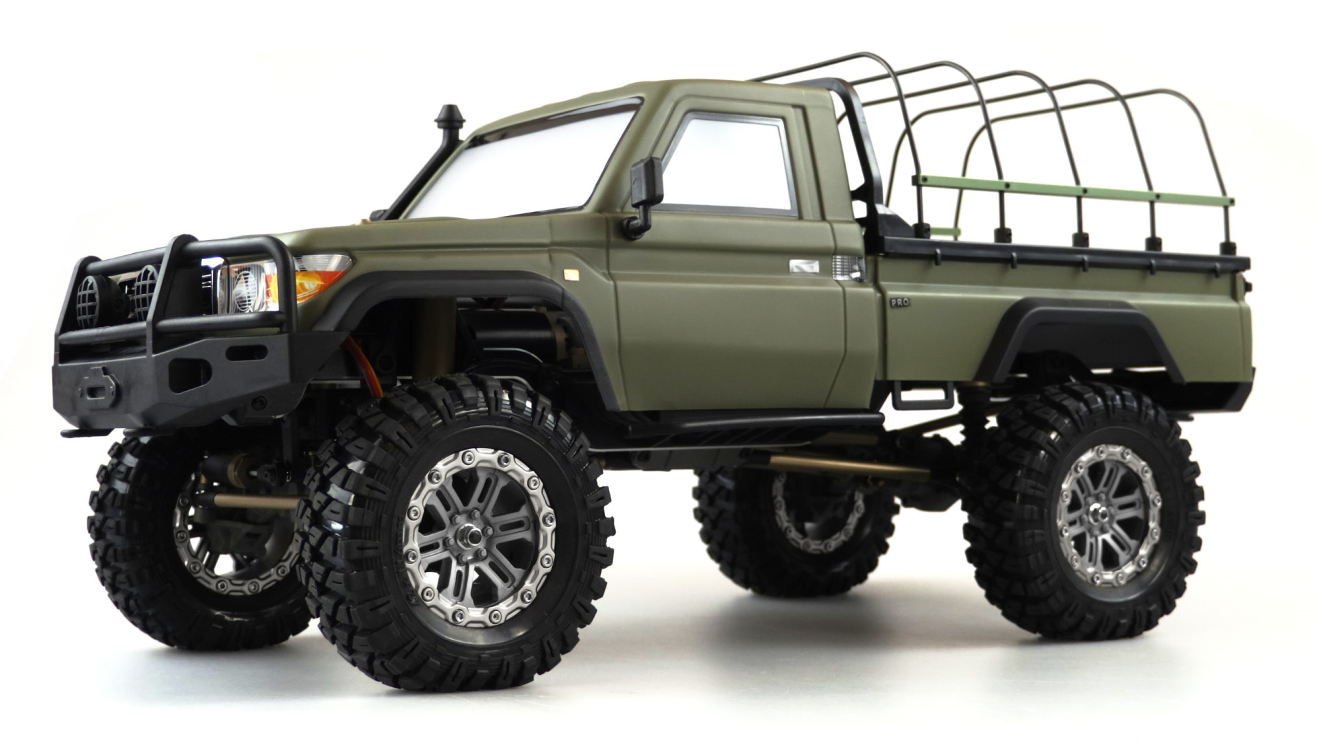 Amewi AMXRock RCX10PS Scale Crawler Pick-Up 1:10, RTR Militär grün 22461