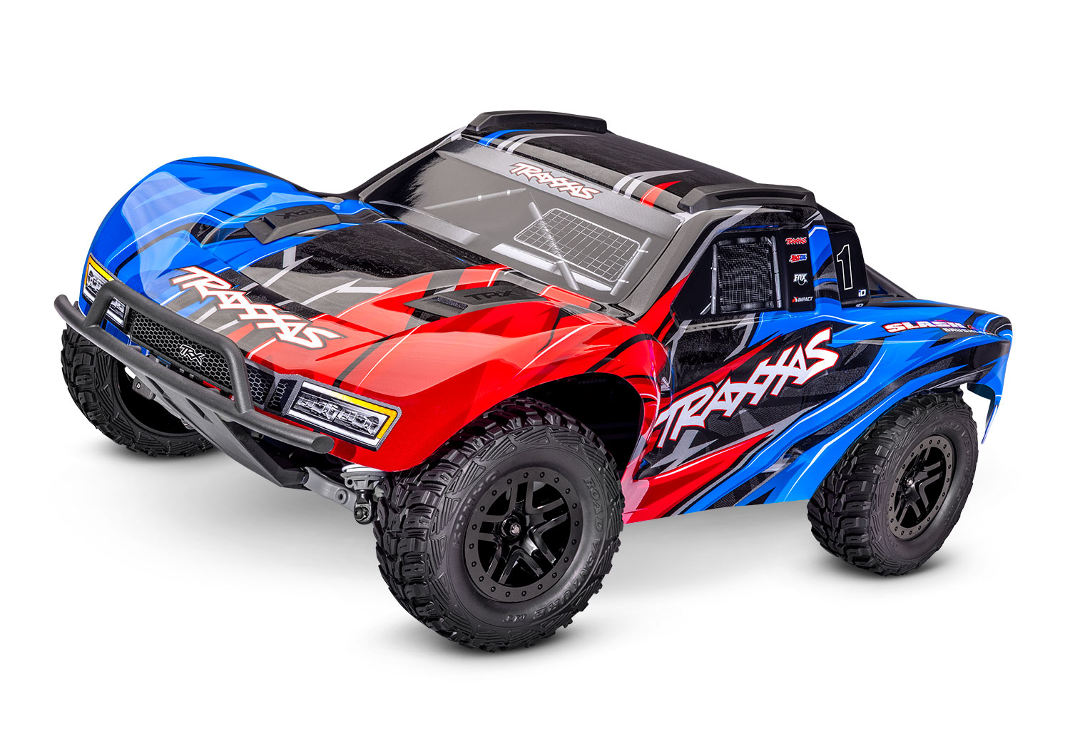 Traxxas Slash 4x4 VX3 Brushless Short Course Rot 68454-4 - Abbildung 1