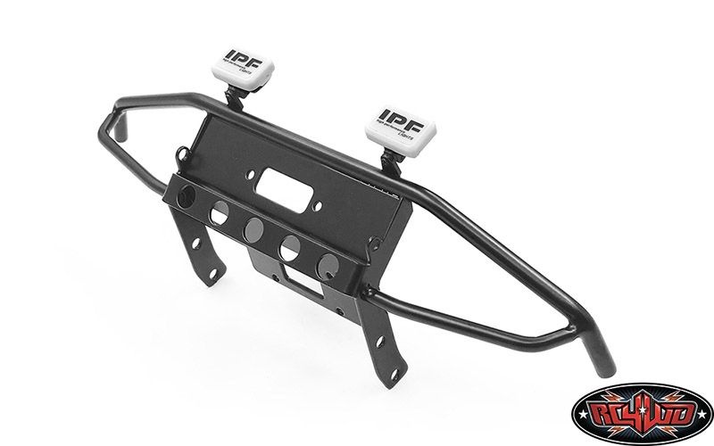 RC4WD Guardian Steel Front Winch Bumper w/ IPF Lights (Black) VVV-C0926