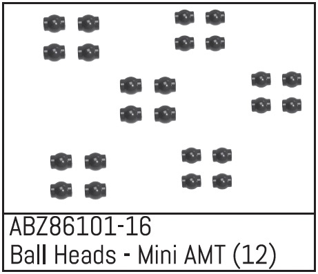 Absima Ball Heads - Mini AMT (12) Z86101-16