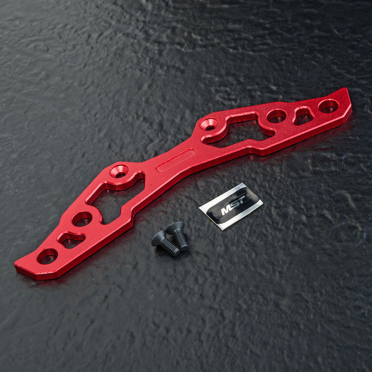 MST-Racing Alum. lightweight bumper support L (red) 210647R