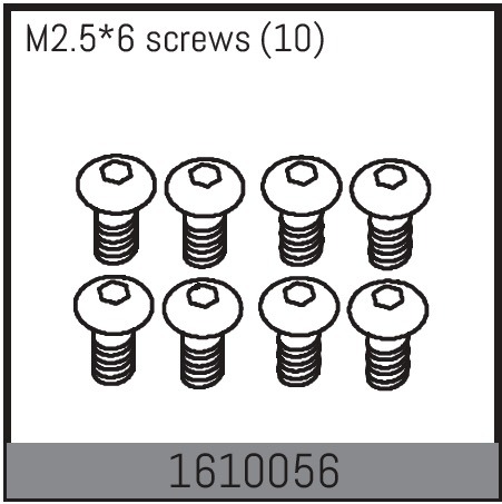 Absima M2.5*6 screws (10 Pcs.) 1610056