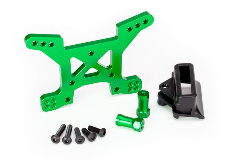 Traxxas Alu Dämpferbrücke vo grün eloxiert 6739G