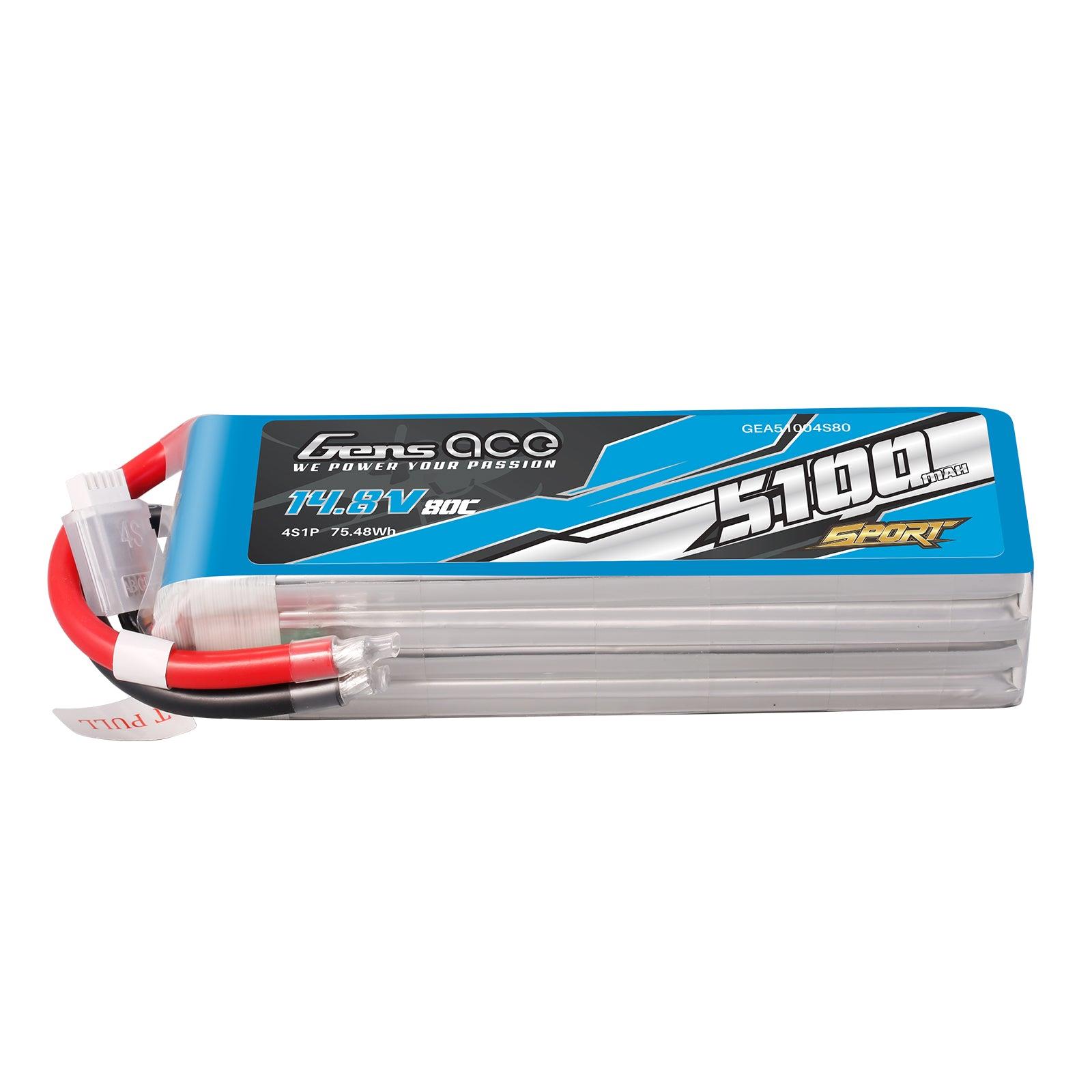 Gens Ace 5100mAh 4S 14.8V 80C Lipo Akku Pack (F5B ) GEA51004S80