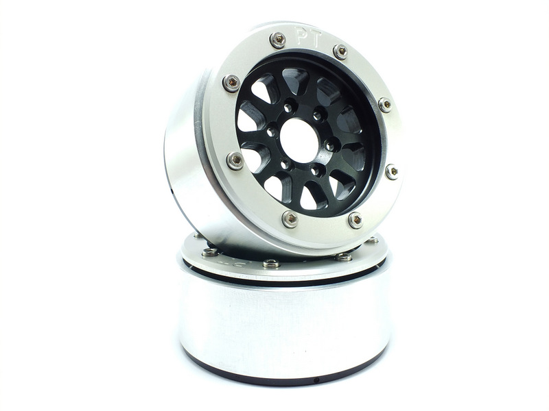 Metsafil Beadlock Wheels GEAR schwarz/silber 1.9 (2 St.) ohne Radnabe MT5030BS