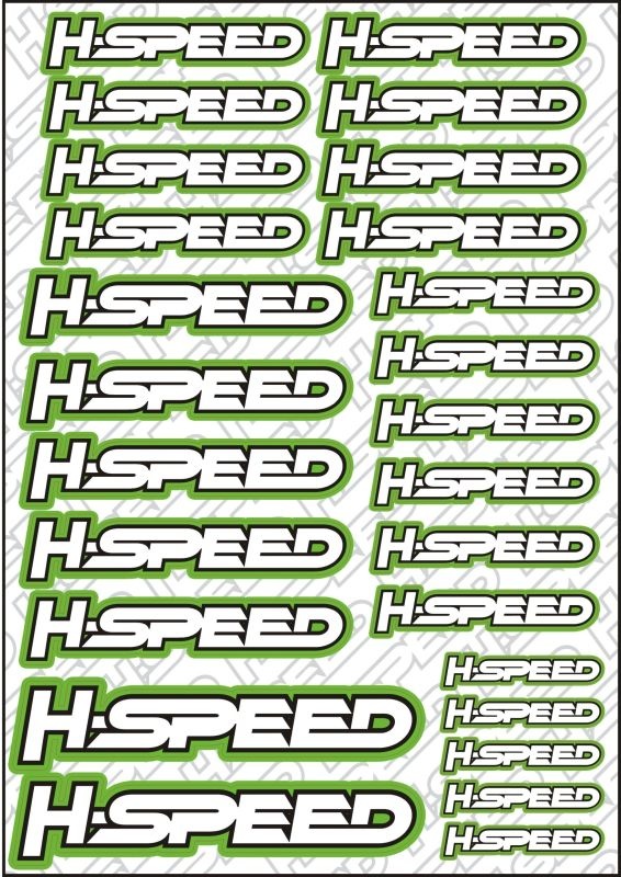 H-SPEED Aufkleber Bogen GRÜN HSP0008