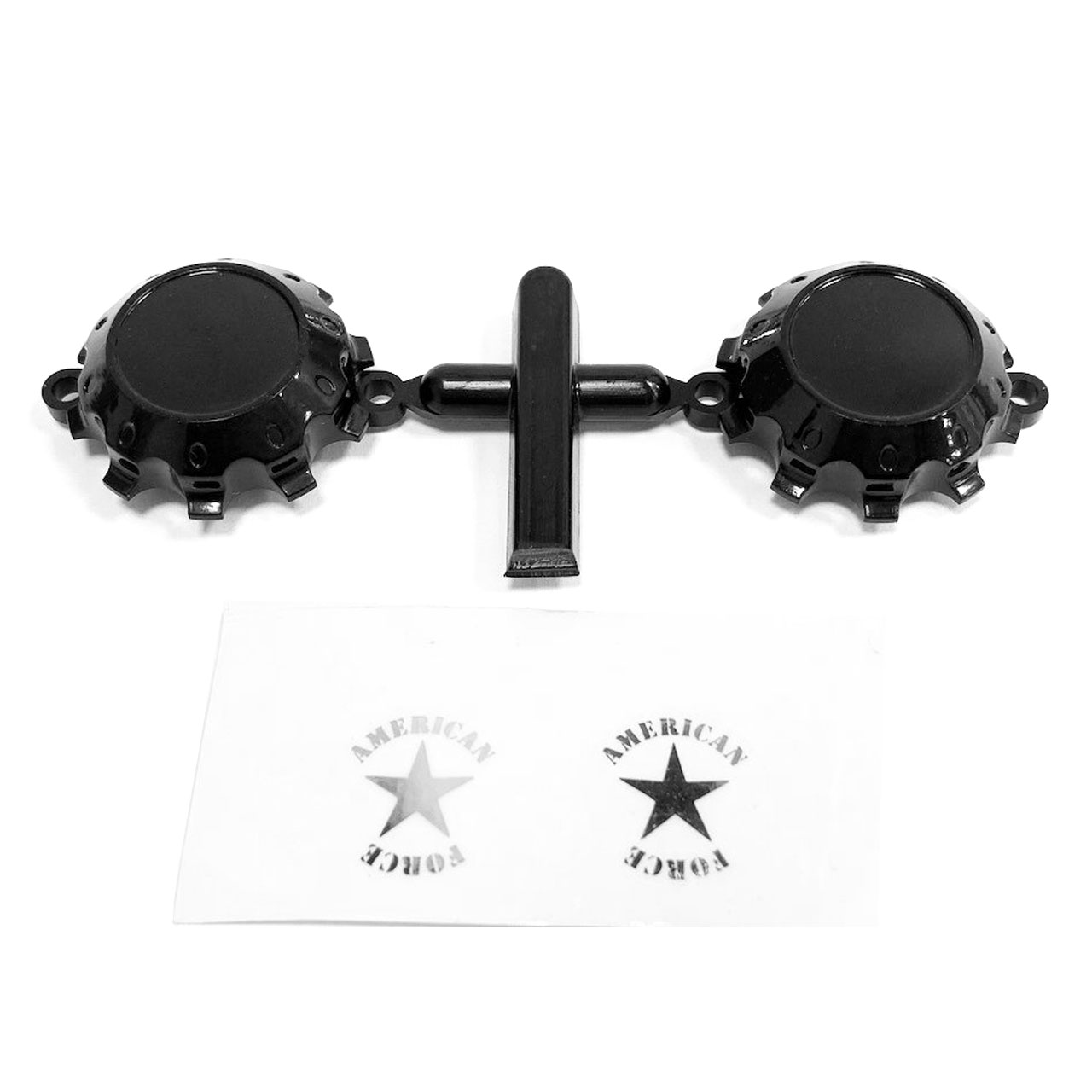 CEN-Racing Black Wheel Cap (w/decal, for American Force H01 CONTRA ) CD0630