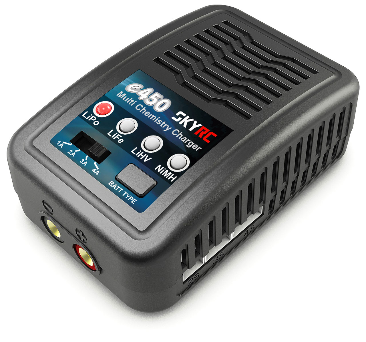 SkyRC Ladegerät e450 AC NiMH 6-8 / Lipo 2-4S 1-4A 50W SK-100122