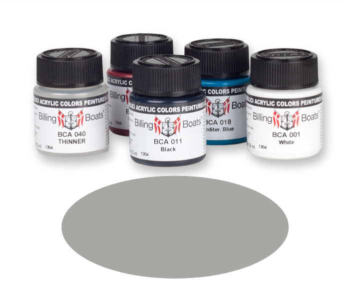 Billing Boats Blassgrau  22 ml    Acryl Farbe BCA012