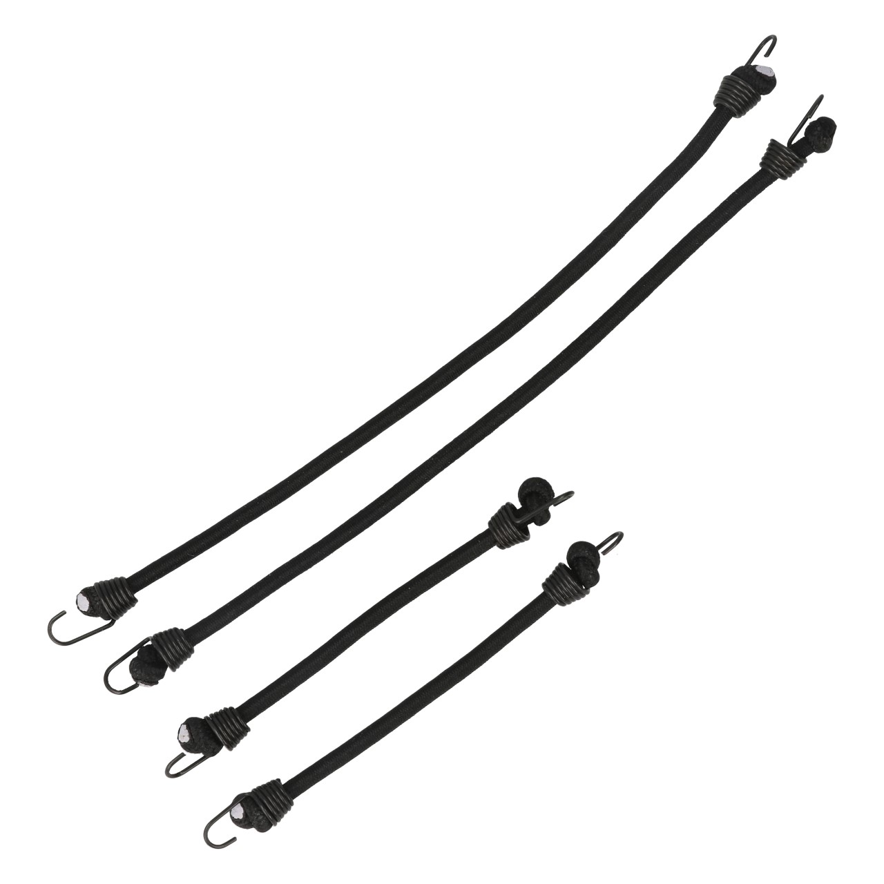 Robitronic Spanngurte mit Haken Schwarz elastisch (2 Paar) R21003BK