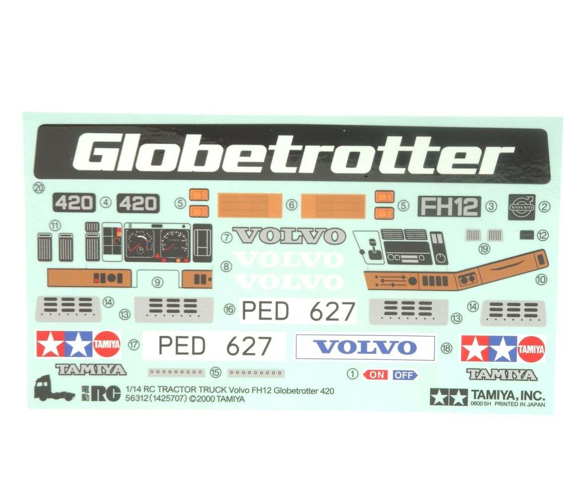 Tamiya 95346 Aufkleber Volvo FH12 56312 309495346