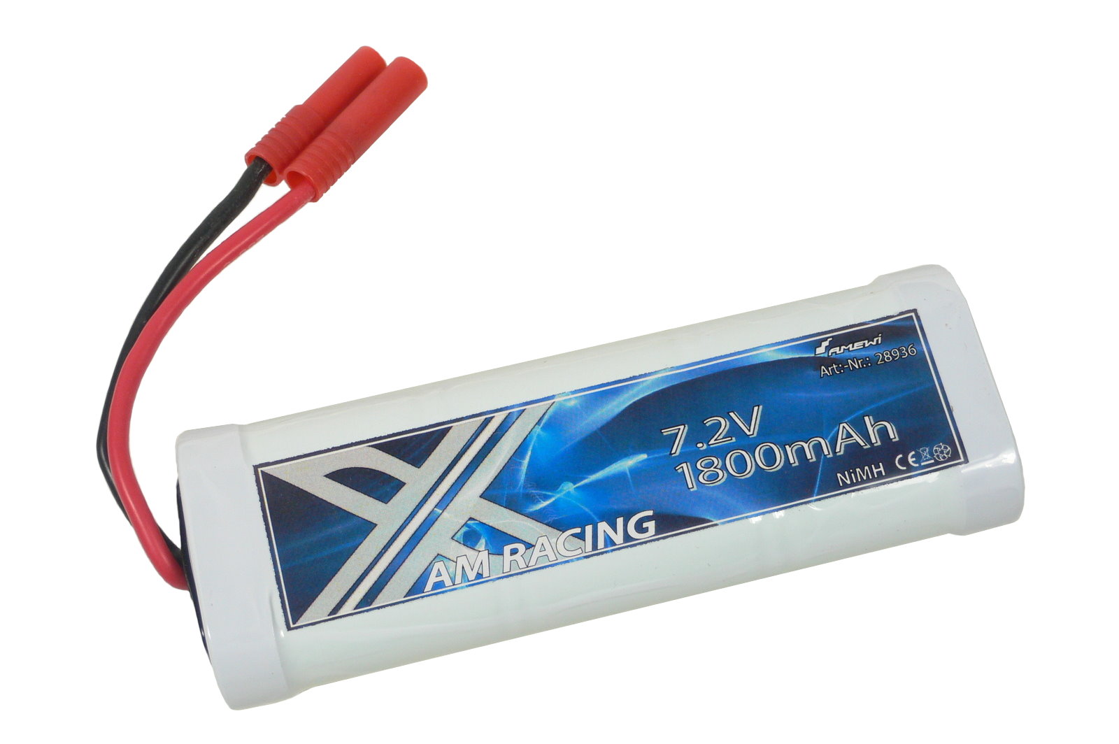 Amewi AMX RACING NiMH Akku 7,2V 1800mAh 4mm HXT Stecker 28936 - Abbildung 1