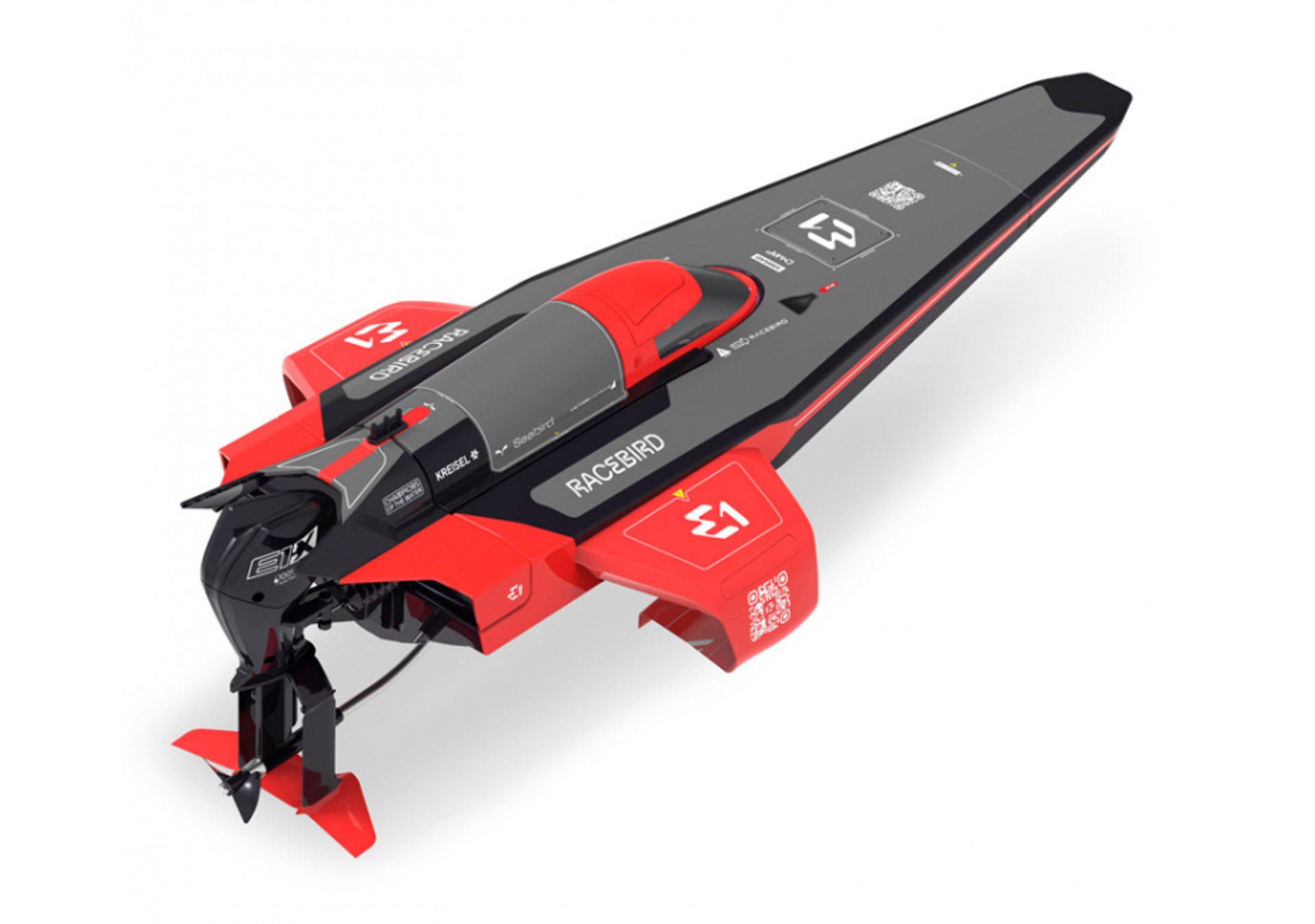 Joysway Racebird Lite E1 Hydrofoil Weiß 1/14 Rennboot RTR JW8608 - Abbildung 4