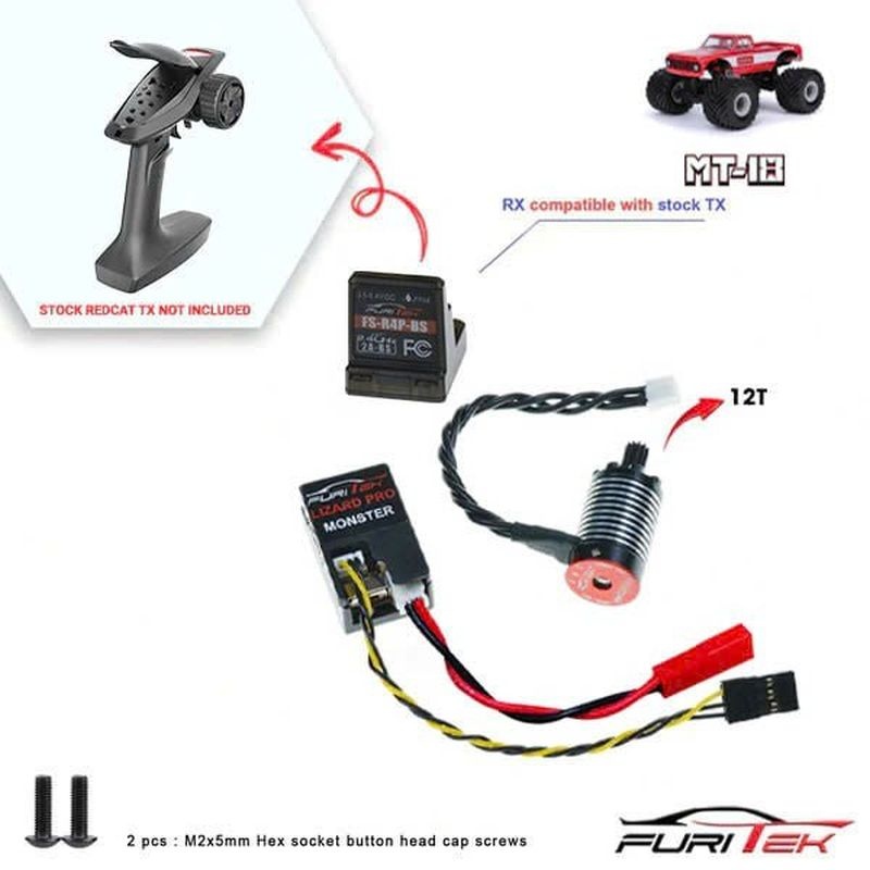 FURITEK MONSTER BL-Combo mit Empfänger für Redcat MT-18 FUR-2614