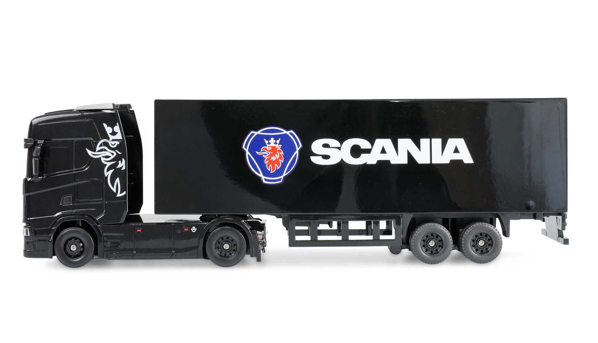 Amewi Scania 730 S Mini LKW mit Kofferauflieger proportional 4WD 1:64 RTR schwarz - Abbildung 3