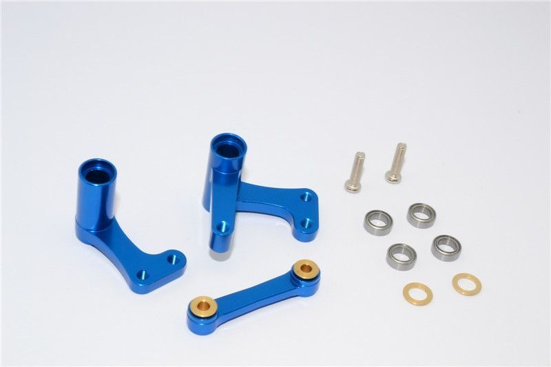 GPM Alu Lenkungs-Set eloxiert blau Traxxas 1/10 Rustler, Bandit