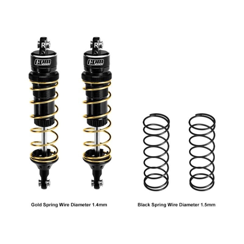 GPM Alu Dämpfer 104mm schwarz (2) Traxxas Jato, Rustler, Slash&Modified, Stampe TJ104RBKGD