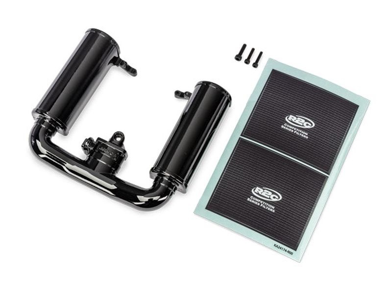 Traxxas Motor Ansaugtrakt chrome +KT Funco 10985-BLKGLS
