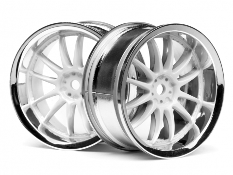HPI Work Xsa 02C Felge 26mm Chrom/Weiss (3mm Offset) 3283 - Abbildung 1