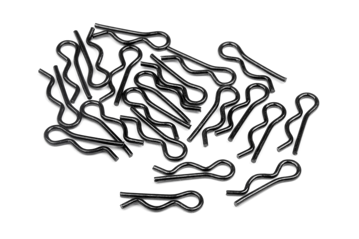 HPI Karosserieklammern (4mm/schwarz/20St) 6121