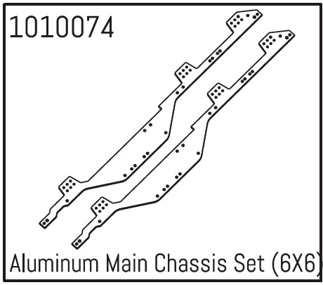 Hobby Plus Aluminum Main Chassis Set (6X6) 240097