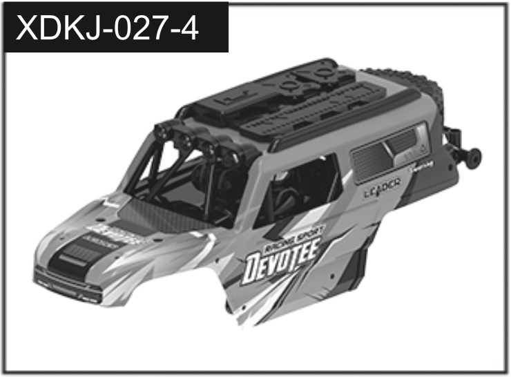 Absima Red Car Body (Devotee) J-027-4 red