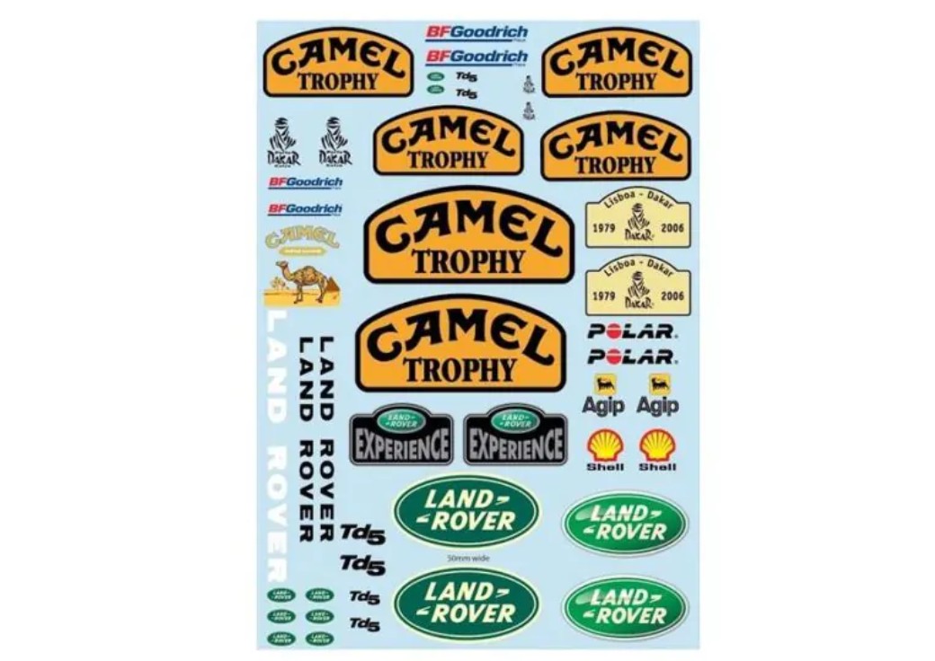 Camel Trophy decal sheet für TRX-4 1/10 Scale Crawler DECAL5000 - Abbildung 1