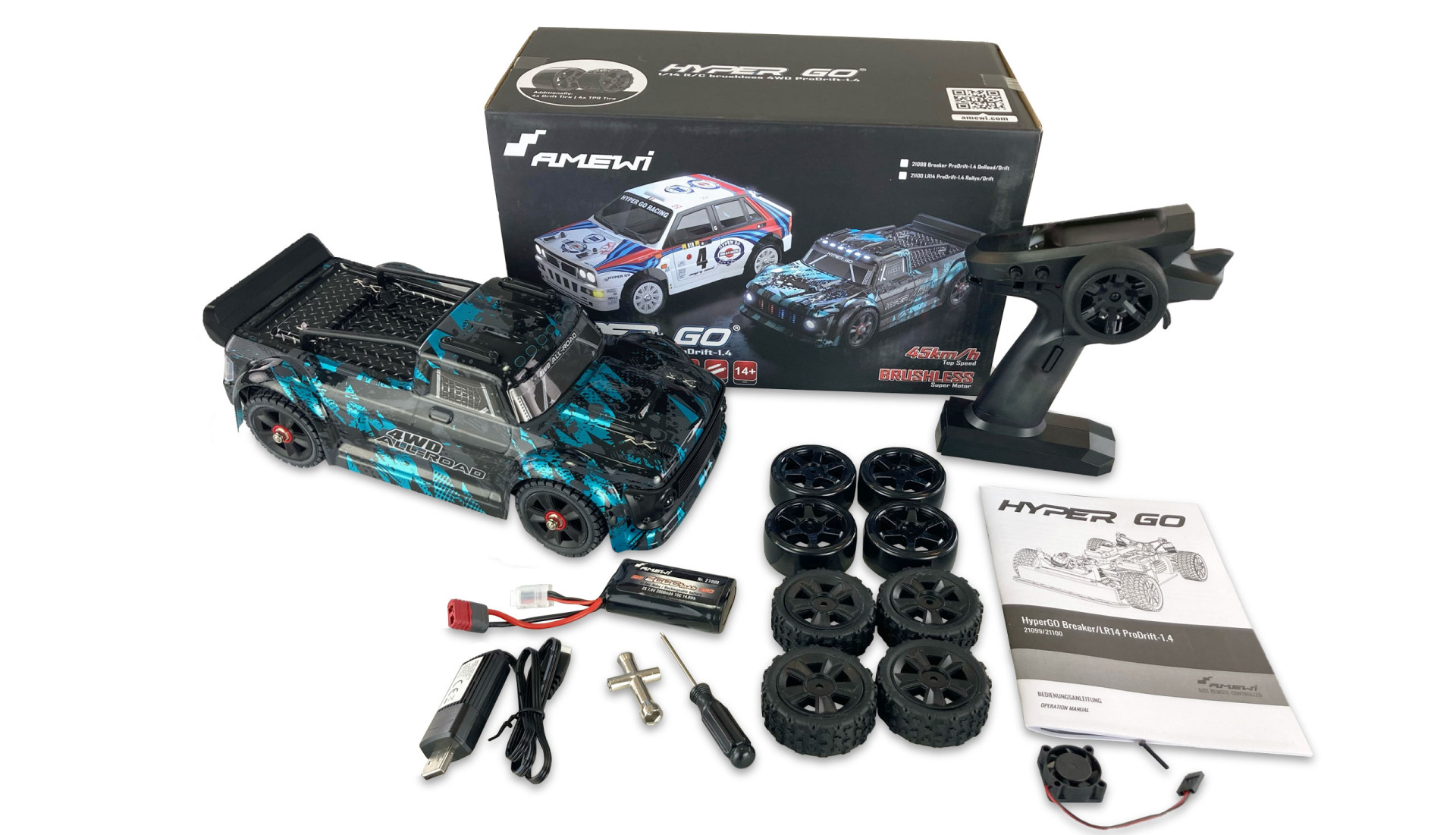 MJX Hyper GO 1/14 Breaker Prodrift-1.4 Brushless Onroad/Drift 4WD RTR 21099 - Abbildung 10