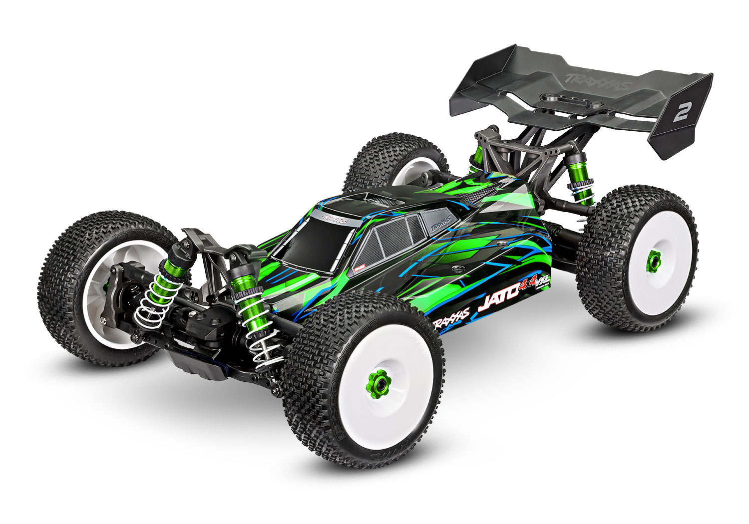 Traxxas JATO 4x4 VXL 4S Brushless Buggy grün HD-Teile RTR 90386-4 - Abbildung 1