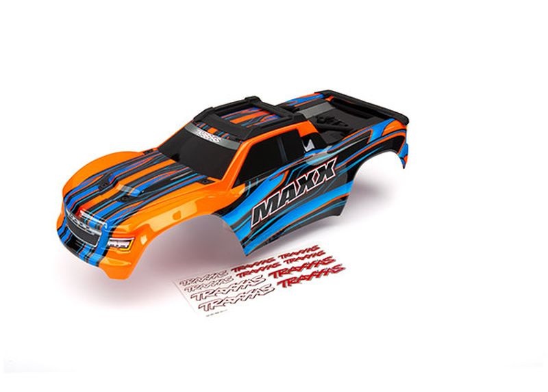 Traxxas Karo Maxx orange lackiert + Decal Sheet 8911T - Abbildung 1