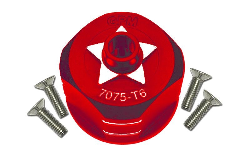 GPM Aluminium 7075-T6 Diff-Gehäuse v/h rot GPM Traxxas Sledge SLE011R - Abbildung 1