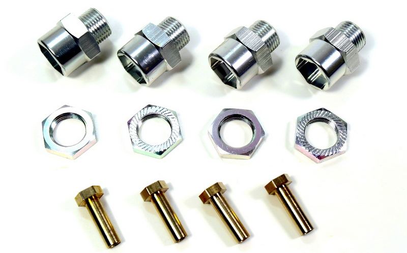 Absima Aluminium Felgenadapter Set 12 mm auf 17 mm mit Spurverbreiterung +15mm 2560023