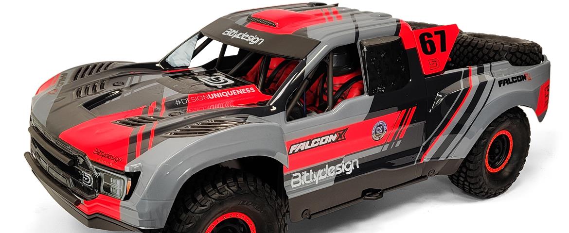 Bittydesign FALCON-X 1/7 klare Karosserie for TRAXXAS UDR, ausgeschnitten, 1.5mm TRX7-FLCX
