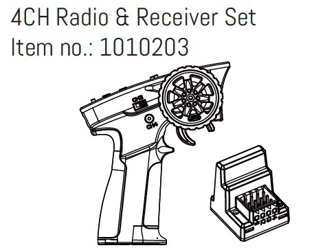 Hobby Plus 4CH Radio & Receiver Set - GOAT 240332