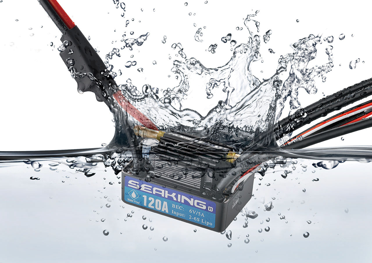 Hobbywing Seaking 120A V3 2-6S ESC Brushless Boot Regler 30302360 - Abbildung 2