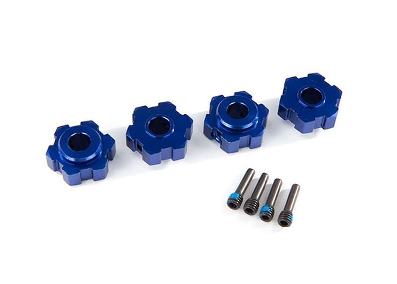 Traxxas Sechskant-Radmitnehmer Alu blau 8956X - Abbildung 1