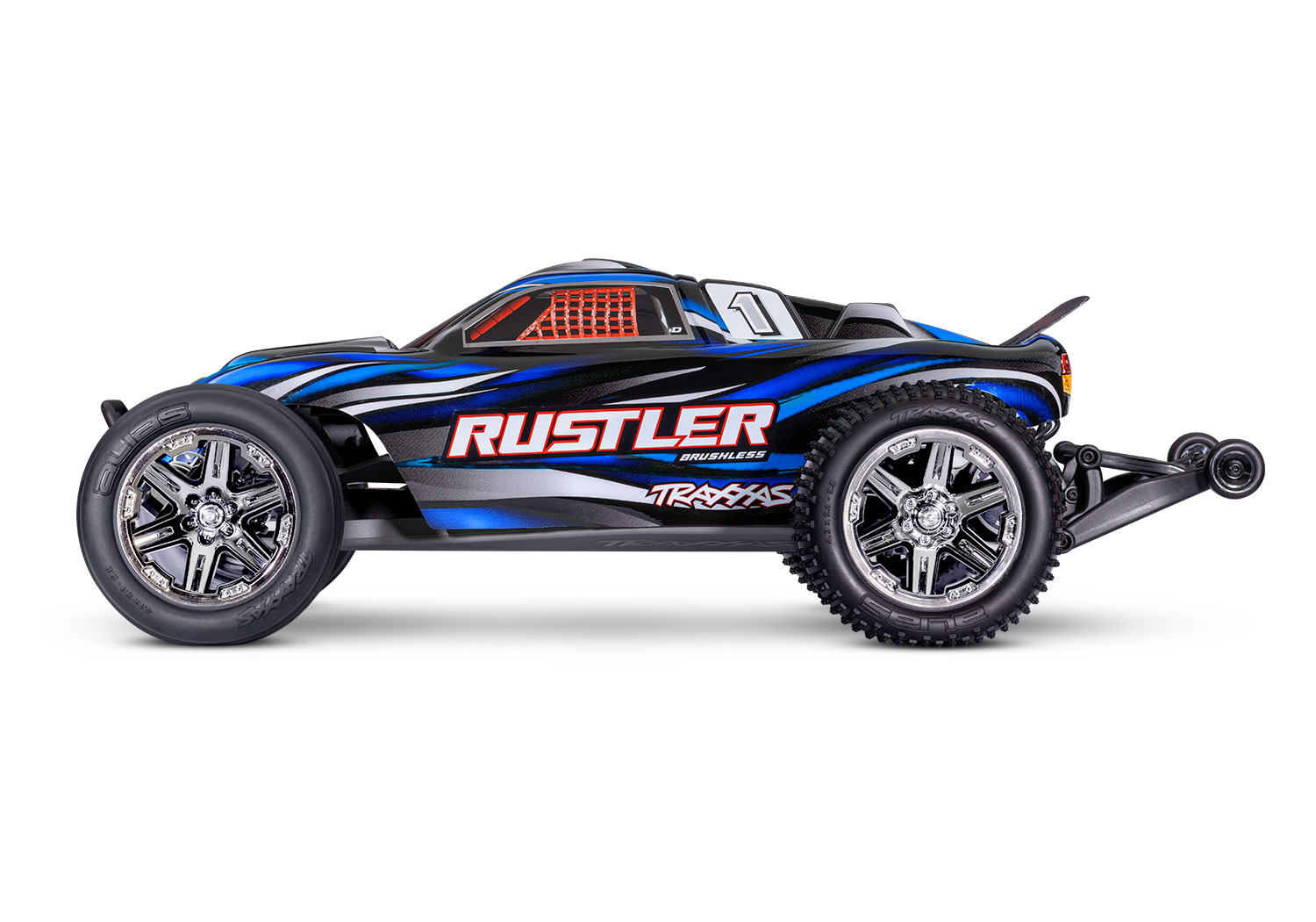 Traxxas Rustler Blau BL-2S 1/10 2WD Brushless Stadium Truck 37354-4 - Abbildung 3