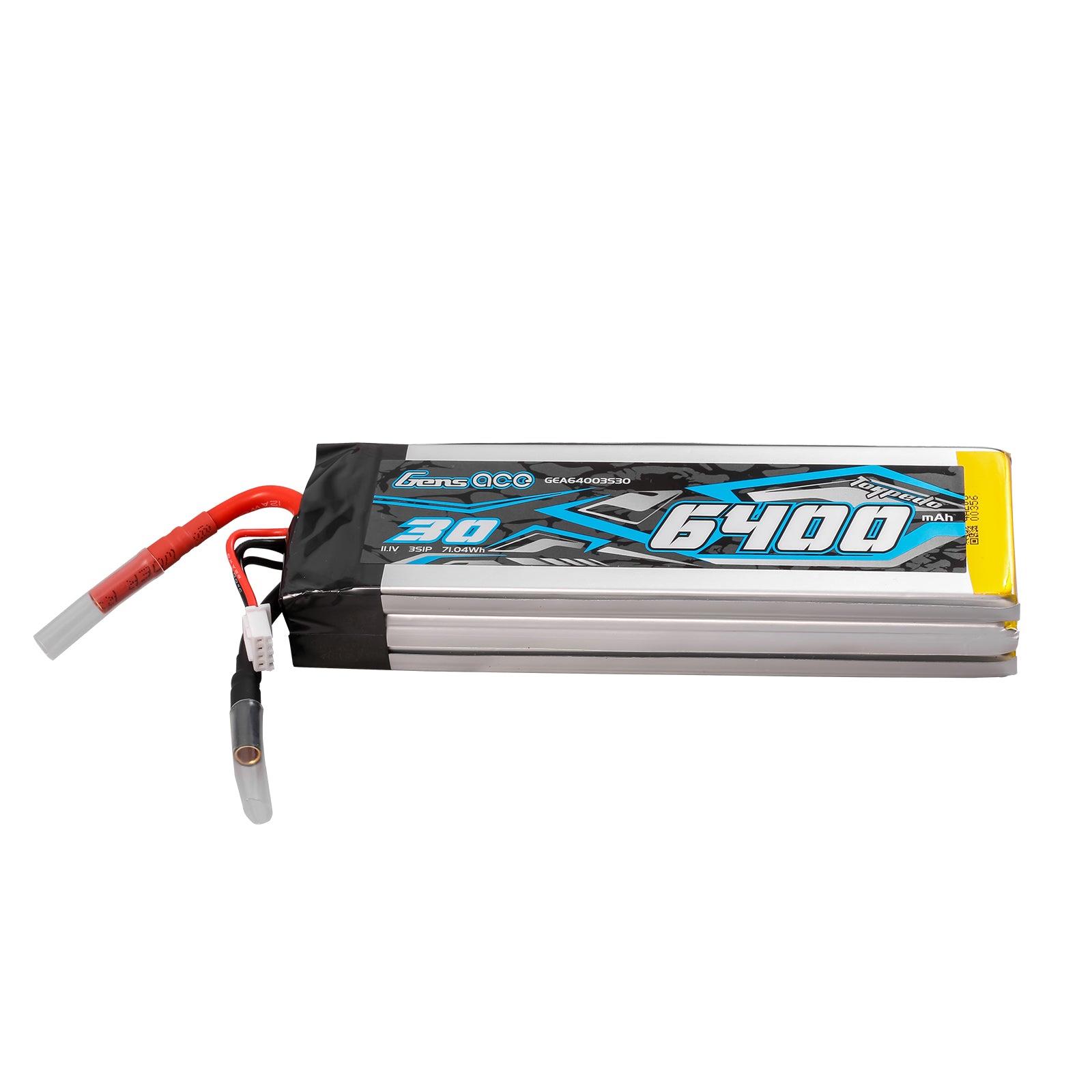 Gens Ace 30C 6400mAh 3S1P 11.1V Lipo Akku mit JST-XHR Stecker GEA64003S30
