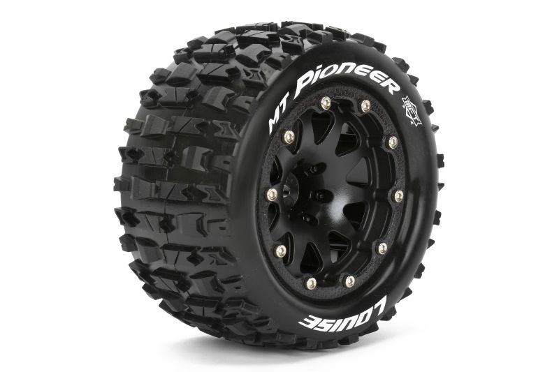 Louise MFT MT-PIONEER Bead-Lock-Felge schwarz 1/2 Offset (2) 1/10 Monster Truck Truck 2,8 L-T3308SBH
