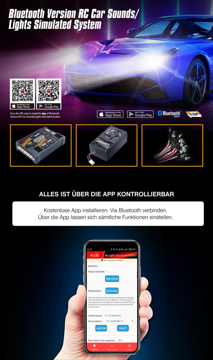 GT-Power Bluetooth Sound & Lichtsystem App gesteuert 28977 - Abbildung 3