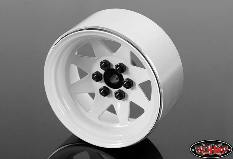 RC4WD 6 Lug Wagon 2.2 Steel Stamped Beadlock Wheels (White) Z-W0146