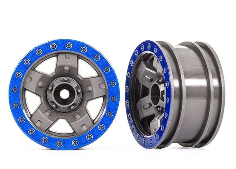 Traxxas TRX-4 Sport 2.2 Felgen grau/blau (2) TRX-4 8180-BLUE