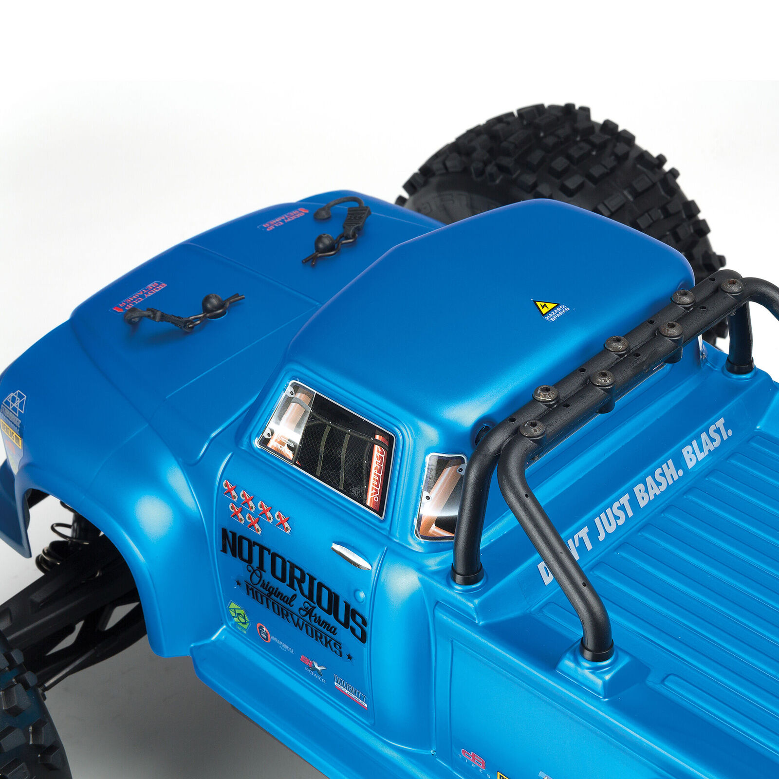 ARRMA 1/8 NOTORIOUS 6S V5 4WD BLX Stunt Truck w/ Spektrum RTR Blue ARA8611V5T2