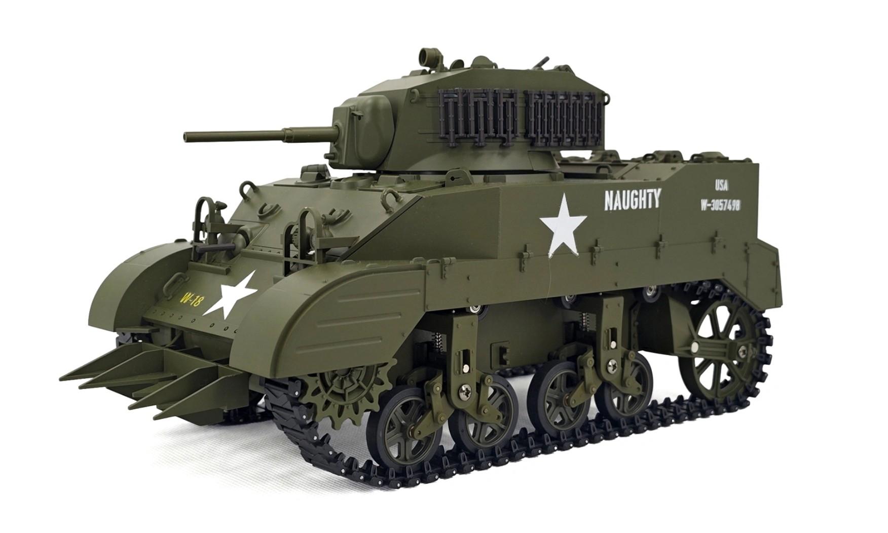 Racent M5A1 Stuart RC Panzer 1/16 Grün - Abbildung 1