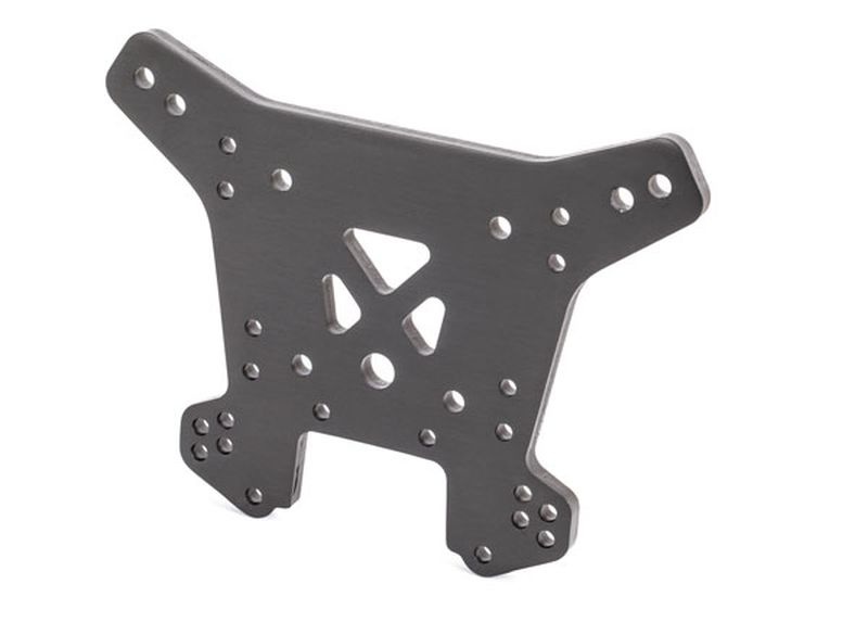 Traxxas Dämpferbrücke hinten 6061-T6 Alu grau eloxiert 9538A